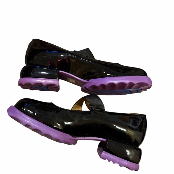 John Fluevog Black and Purple Mary Jane Shoes - Picture 7 of 7